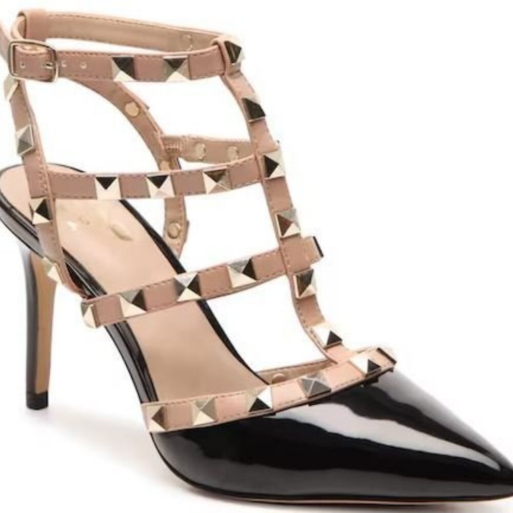 Mix No. 6 strappy, caged, studded Liraven Pump / heels - size 10